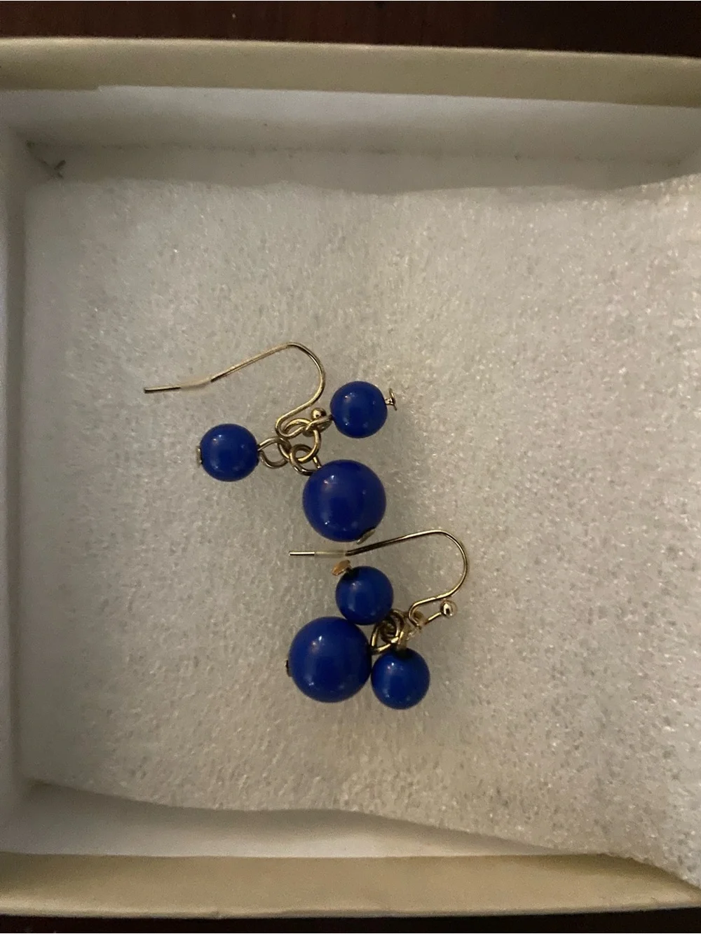 Statement Bib Necklace in Royal Blue with Gold Accents